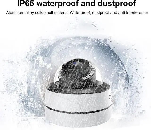 Alt view image 3 of 7 - EVERSECU 1080P Ik10 Vandalproof HD Analog Metal Dome Security Camera with Infrared LEDs, 2MP (HD-TVI/AHD/CVI/Analog) 4-in-1 Coaxial Wired BNC CCTV Camera with Wide Angle 3.6mm Lens