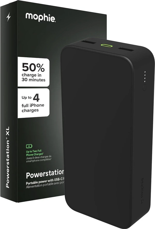 Main image of Powerstation XL Power Bank 2023-20,000 mAh Large Internal Battery, (2) USB-A Ports and (1) 20W USB-C PD Fast Charging Input/Output Port, Travel-Friendly