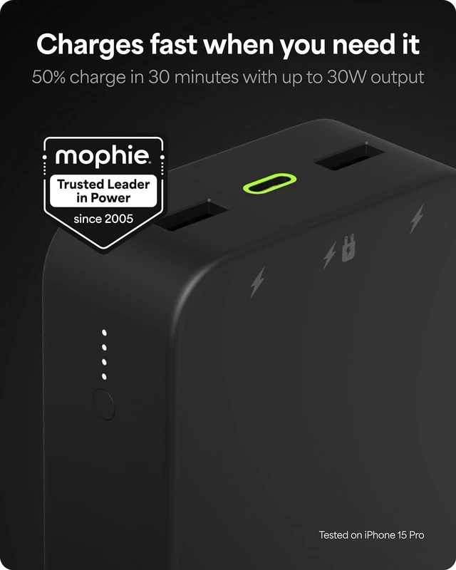 Alt view image 2 of 7 - Powerstation XL Power Bank 2023-20,000 mAh Large Internal Battery, (2) USB-A Ports and (1) 20W USB-C PD Fast Charging Input/Output Port, Travel-Friendly