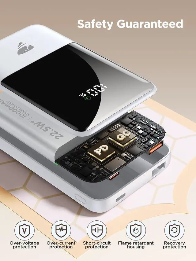 Alt view image 4 of 6 - Aioneus Portable Charger, 10000mAh Power Bank 22.5W Fast Charging Portable Charger with Built in Cable Battery Pack USBC Travel Charger for iPhone11 12 13 14 15 16 Samsung Galaxy S24 S23 Android Phone