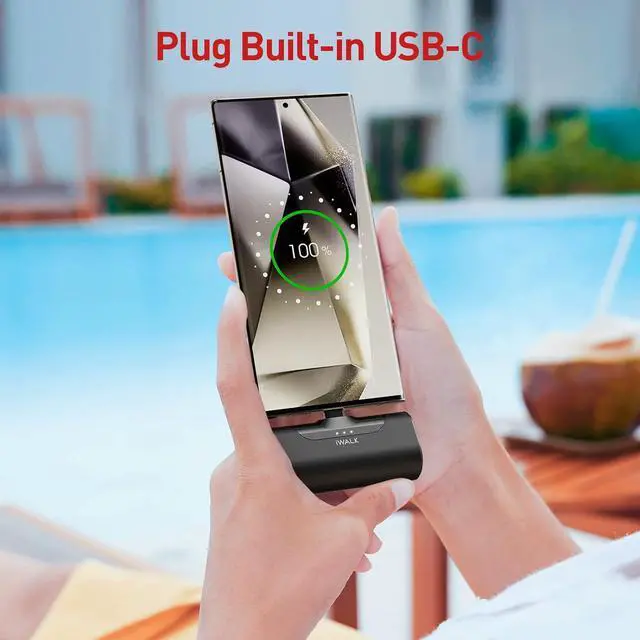 Alt view image 3 of 7 - iWALK Small USB-C Portable Charger, 4500mAh Portable Charger for iPhone 16/15 16 Plus 16 Pro Max Mini Power Bank for Samsung Galaxy S25 S24 S23, Z Flip 5, Note, Moto, LG, Google Pixel, Black