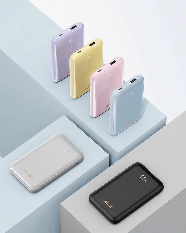 Alt view image 6 of 6 - Portable Charger 10000mAh, Cell Phone Portable Power Banks with 22.5W PD Fast Charging, Compact Phone Charger Built in Cable, Compatible with Apple, Samsung, Google, Motorola and More