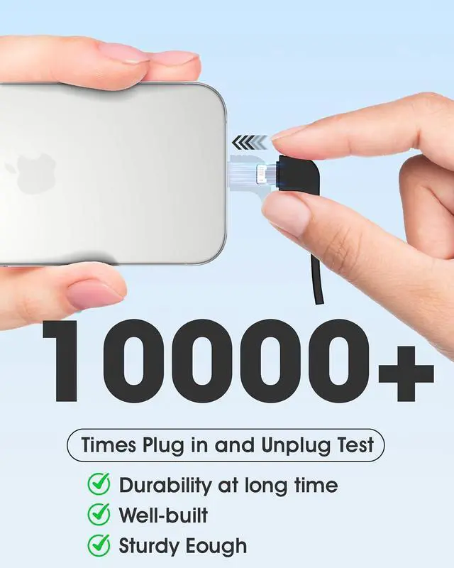 Alt view image 6 of 7 - TG90° Portable Charger Power Bank,5000mAh Small Battery Pack with Built-in Foldable AC Wall Plug and Cables, Mini Battery Charger Compatible with iPhone 16 15 14 13 12 Samsung Google iPad etc