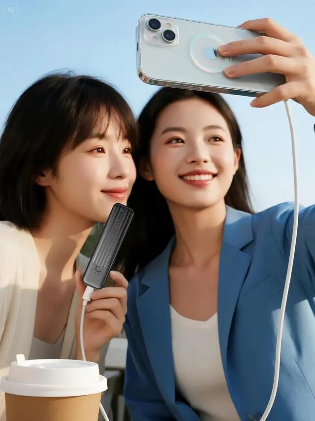 Alt view image 6 of 7 - Miady 2-Pack Small Portable Charger, 5000mAh Mini Battery Pack 3.45oz Lightweight Power Bank 5V/2.4A Output & 5V/2A Input Compatible with iPhone, Galaxy, Android etc