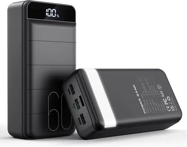 Main image of Portable Charger 60000mAh Power Bank - 22.5W Fast Charging Battery Pack USB C with 4 Outputs & 3 Inputs LED Display, Huge Capacity External Cell Phone Charger for iPhone, Samsung Galaxy, iPad etc