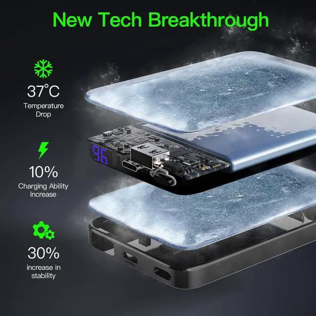 Alt view image 4 of 7 - 2025 Magnetic 15W Power Bank for iPhone,5000mAh Magsafe Battery Pack with 20w Fast Charging,Slim Magsafe Power Bank in&Out,with LED Display,Wireless Portable Charger for iPhone 16/15/14/13/12 Series