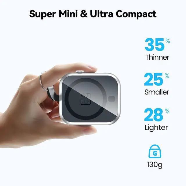 Alt view image 6 of 7 - Magnetic Power Bank 10000mAh with Detachable Lanyard-3-in-1 Magnetic Wireless Charger,22.5W PD Fast Charging,Compact Portable Battery Pack for iPhone 16/15/14/13/12,Apple Watch & AirPods
