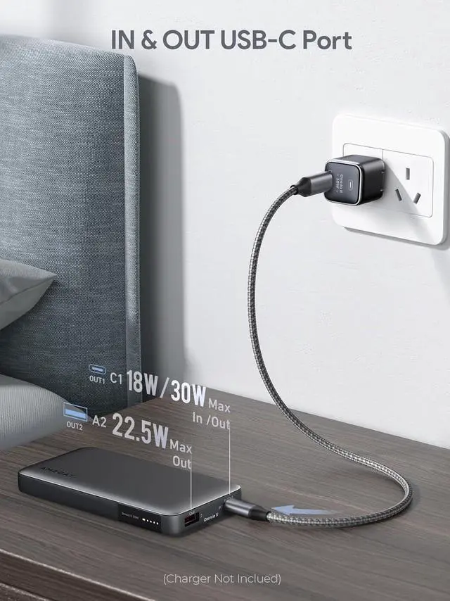 Alt view image 5 of 7 - Portable Charger, 10000mAh 30W USB C Power Bank PD Fast Charging Slim Portable Phone Charger Battery Pack for Phone, MacBook, Laptops, Earbuds and More