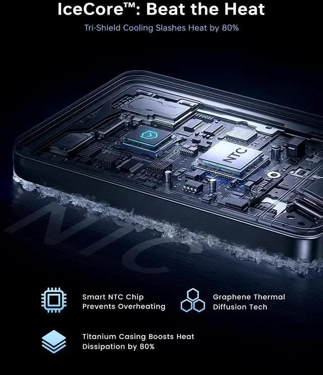 Alt view image 6 of 7 - 10,000mAh MagSafe Power Bank Ultra Slim, Magnetic Wireless Charger with USB-C Cable, Fast Charging Portable Battery for iPhone 16/15/14/13/12 Series, All-Metal Design