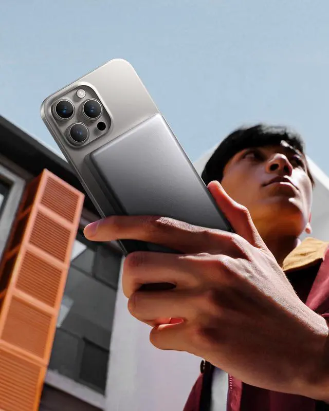 Alt view image 7 of 7 - 10,000mAh MagSafe Power Bank Ultra Slim, Magnetic Wireless Charger with USB-C Cable, Fast Charging Portable Battery for iPhone 16/15/14/13/12 Series, All-Metal Design