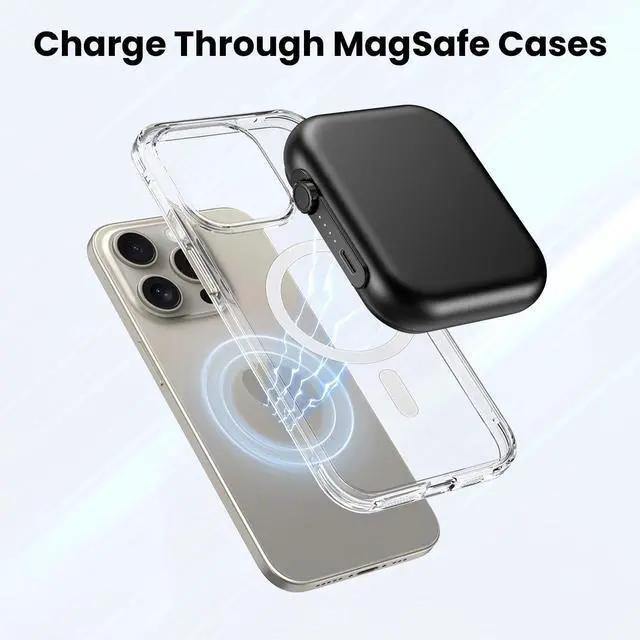 Alt view image 6 of 7 - Wireless Portable Charger,3-in-1 Magnetic Power Bank 5000mAh,22.5W Fast Charging USB-C Mag-Safe Battery Pack,Compatible with iPhone 16/15/14/13/12,Apple Watch Series,Airpods