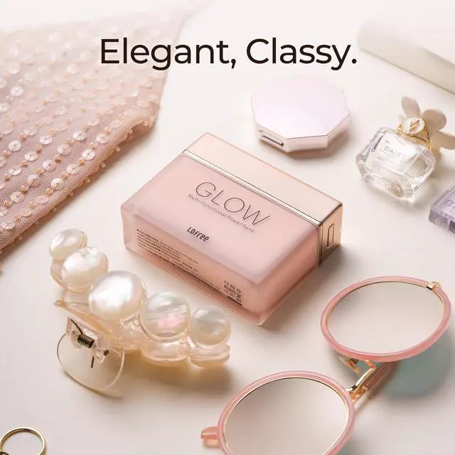 Alt view image 2 of 7 - LOFREE Glow Power Bank, Compact Lightweight 10,000mAh Portable Charger with 3 LED Light Effects, Max 22.5W USB-C Fast Charging for iPhone, iPad, Samsung Galaxy, Pixel (180° Blazing Hour)