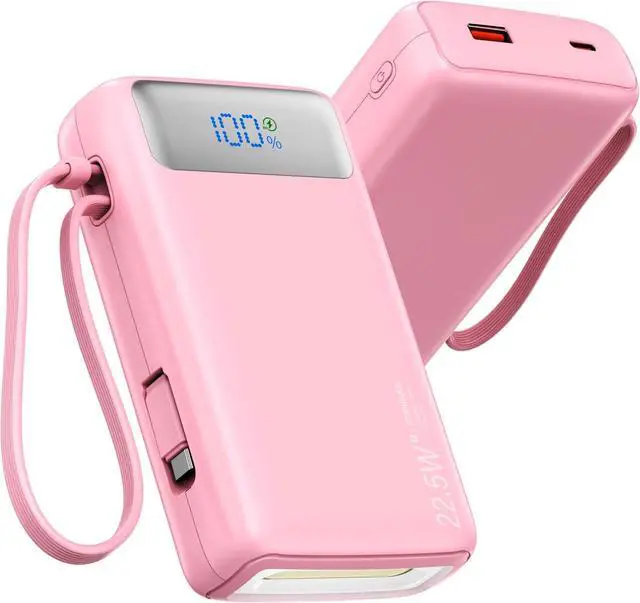 Main image of 27000mAh Portable Charger,Power Bank with Built in Cable for iPhone 16/15 Series, USB-C Input-Output Fast-Charging LED Display Battery Pack,Travel backup charging bank for all iPhones, Androids.