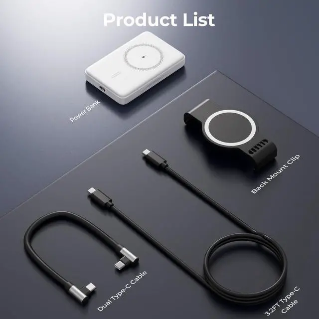 Alt view image 3 of 7 - Portable Charger, Magnetic Wireless Power Bank for iPhone/Nintendo Switch & OLED, 10000mAh 20W PD Fast Charging Battery Pack with LED Indicators, Compatible with iPhone 12-16