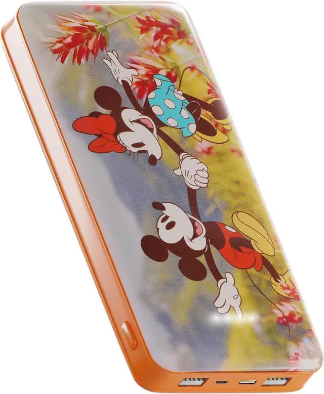 Main image of Disney Mickey Mouse and Friends 10,000Mah Power Bank- Universally Compatible Portable Phone Charger Battery Pack w/USB Charging Port Gifts for Women, Men, Teens and All Fans of Mickey Mouse