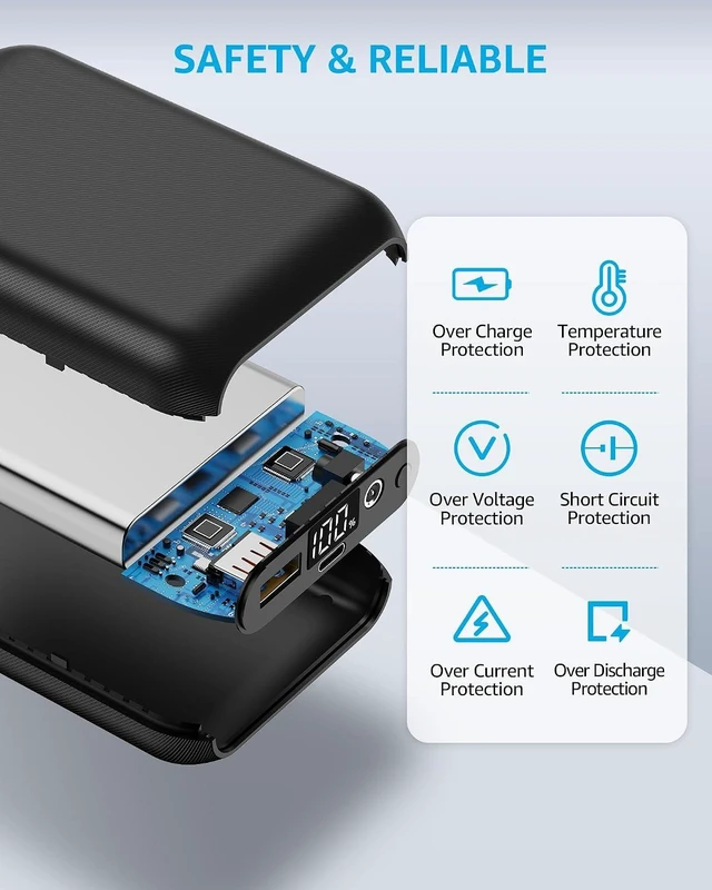 Alt view image 5 of 6 - 7.4V 16000mAh Heated Vest Battery Pack Compatible with ORORO, for Venustas, Rechargeable Battery Pack for Heated Vest with LED Display, Portable Power Bank for Heated Vest(No for 5V Heated Device)