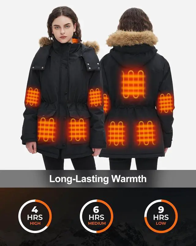 Alt view image 4 of 6 - 12V 18400mAh Heated Jacket Battery Pack, Battery Pack for Heated Jacket, Rechargeable Power Bank for Heated Jacket, Heated Pants with DC/USB/Type-C Output LED Display