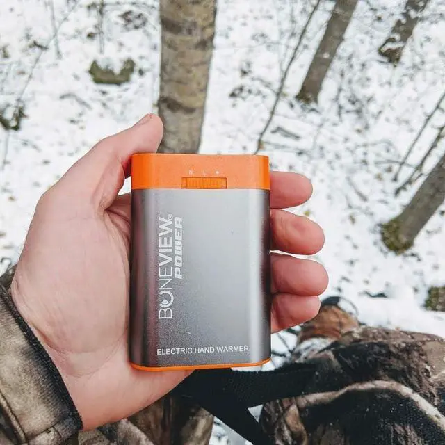Alt view image 2 of 7 - BoneView Electric Hand Warmer Emergency Power Bank with Flashlight - Portable Rechargeable 9900-mAh Battery Pack, Fast Heating Over 8 Hr, Hunting, Fishing, Survival, Camping Gadgets for Men & Women