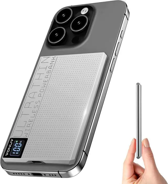 Main image of Magnetic Portable Charger 5000mAh with 15W Wireless & 20W PD Fast Charging,Ultra-Slim Travel-Ready Design,LED Display & Premium Metal Shell,Compatible with iPhone 16/15/14/13 Pro/Pro Max/Plus