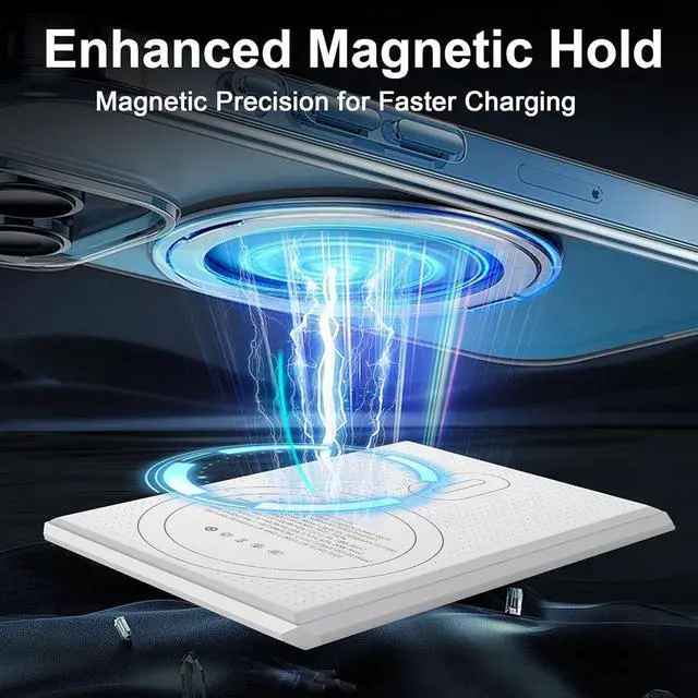 Alt view image 4 of 6 - Magnetic Portable Charger 5000mAh with 15W Wireless & 20W PD Fast Charging,Ultra-Slim Travel-Ready Design,LED Display & Premium Metal Shell,Compatible with iPhone 16/15/14/13 Pro/Pro Max/Plus