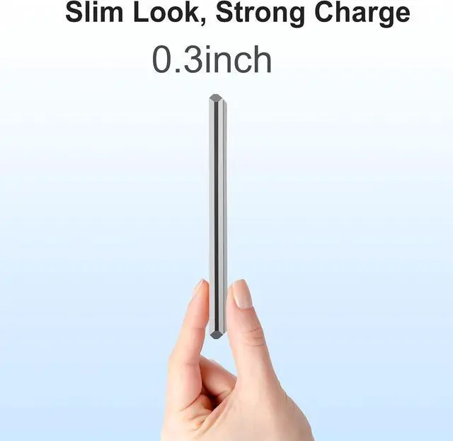 Alt view image 5 of 6 - Magnetic Portable Charger 5000mAh with 15W Wireless & 20W PD Fast Charging,Ultra-Slim Travel-Ready Design,LED Display & Premium Metal Shell,Compatible with iPhone 16/15/14/13 Pro/Pro Max/Plus