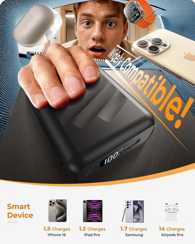 Alt view image 4 of 7 - 20000mAh 7.4V Heated Vest Battery Pack Compatible with ORORO and Venustas, Battery for Heated Vest with LED Display and 2 Adapter Cable, Power Bank for Heated Vest, Jacket(No for 5V Heated Device)