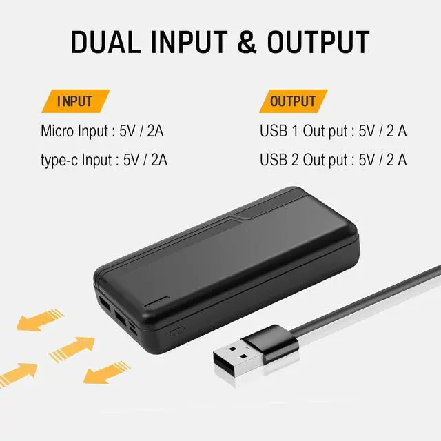 Alt view image 7 of 7 - 20000 mAh Rechargeable 5V 2A Battery Pack for Heated Vests Jackets Power Bank for Heating Electric Vest Coat Hoodies Battery Pack for Man Women Heated Clothing(Not Suit for 7.4V Heated Clothing)