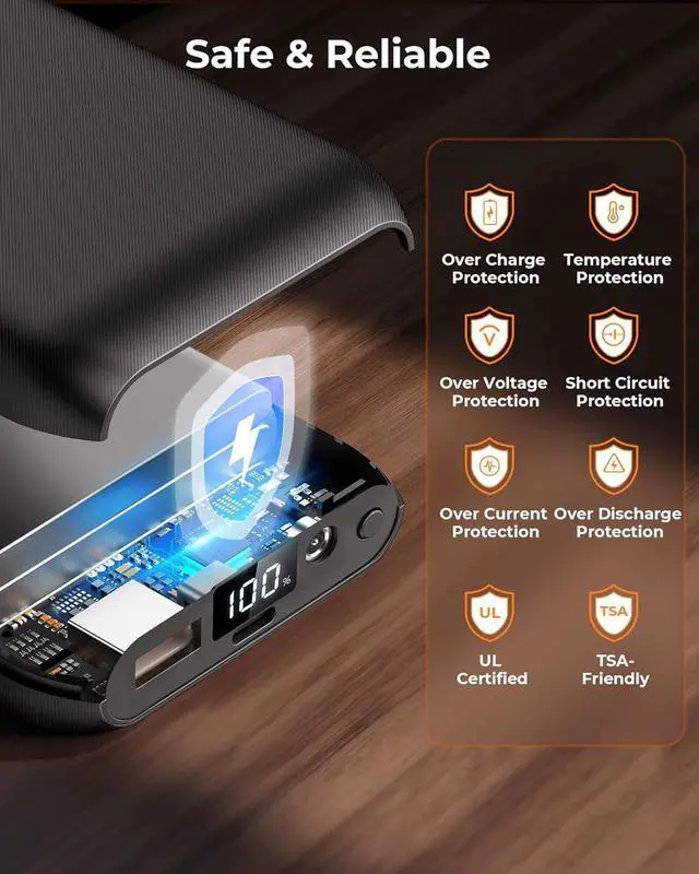 Alt view image 6 of 6 - Glaais 7.4V 16000mAh Heated Vest Battery Pack Compatible with ORORO and Venustas, Portable LED Display Battery Pack for Heated Vest, Rechargeable Power Bank for Heated Vests, Jackets, Pants