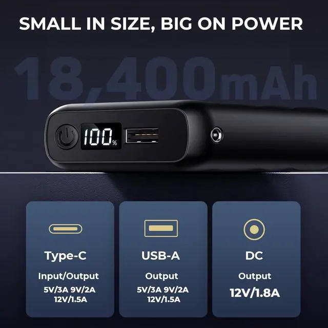 Alt view image 5 of 7 - Heated Jacket Battery Pack - Power Bank with LED Display and 2 Adapter Cables for Wulcea, ULUSERN, Genovega, and Other Outdoor Heating Coat