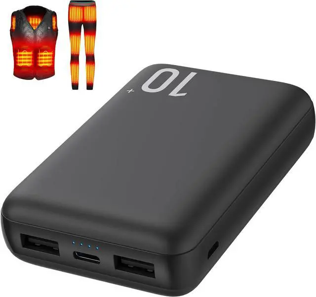 Main image of 5V 2A Heated Vest Battery Pack for Heated Jacket 10000mAh Power Bank for Heated Clothing