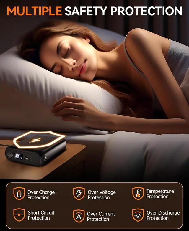 Alt view image 5 of 6 - 18400mAh Heated Vest Battery Pack Compatible with ORORO and Venustas, 7.4V Battery Pack for Heated Vest, with LED Display Portable Power Bank for Heated Vest, Jacket, Pant(No for 5V Heated Device)