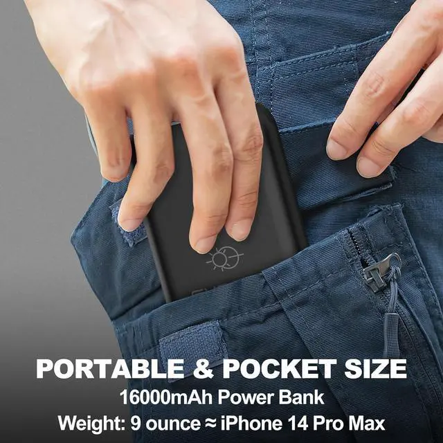 Alt view image 7 of 7 - 7.4V 16000mAh Battery Pack for Heated Vest with DC/USB-A/USB-C Ports, Portable Rechargeable Power Bank with LED Display, Heated Vest Battery Pack for ORORO Venustas Heated Vest, Jacket, Pants