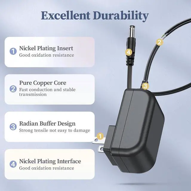 Alt view image 5 of 7 - 5V 2A Power Supply 5 Volt Charger 2000mA 10W Max Regulated Switching AC to DC Cord Adapter with 10 Replacement Connector 100V - 240V Input Adaptor USB C