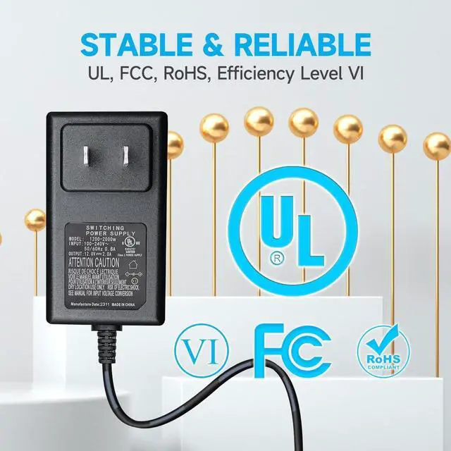 Alt view image 3 of 7 - 12V 2A AC to DC Regulated Power Supply Adapter 2000mA 24W AC Adapter for CCTV Security Camera Surveillance System DVR NVR LED Light Strip Router Razor Power Core  Media Player and More UL FCC