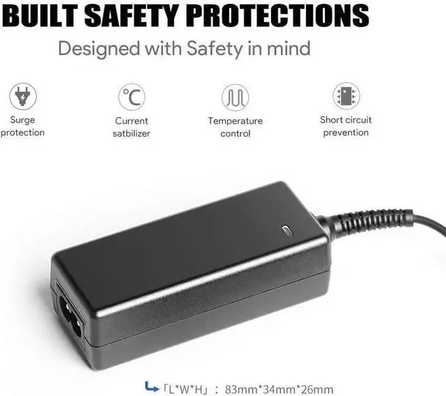 Alt view image 5 of 7 - KFD AC Adapter for Harman Kardon Onyx Studio 1 2 3 4 5 6 7 Wireless Portable Speaker System Charger Power Supply Cord Plug Cable US Power Cable HK Onyx Aura Studio 5 4 3 2 1 Plus AirPlay Power Cord