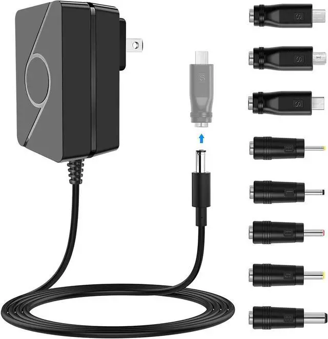 Main image of 5V 3A DC Power Supply, 5 Volts 2A 1.5A 1A AC Power Adapter Charger, fit for 5Vdc Record Player Baby Monitor Bluetooth Speaker Power Cord.