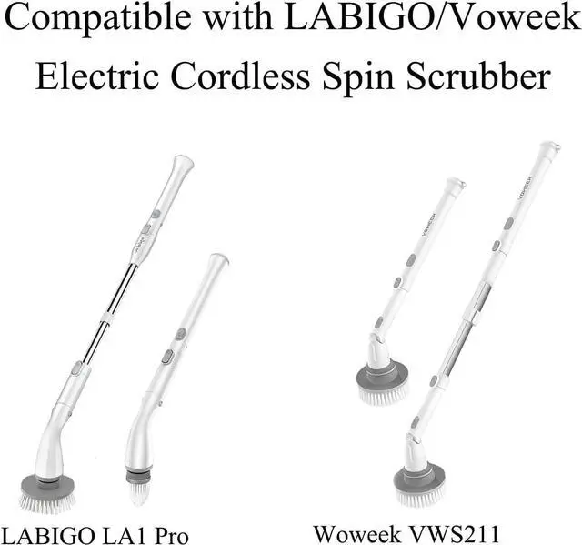 Alt view image 3 of 7 - 9V Charger for LABIGO Electric Spin Scrubber Compatible with Voweek VWS211, SP02, LABIGO LA1, Homitt HM115C HM115CW Electric Spin Scrubber Power Supply Cord Cable