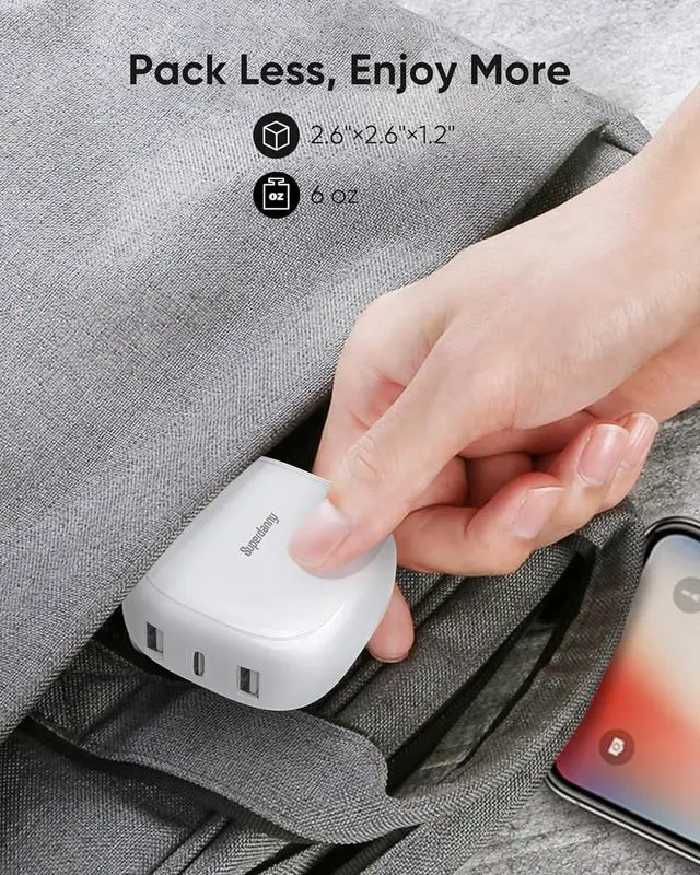Alt view image 3 of 7 - 6-Port USB Charger 40W 8A Mini USB Charging Station Charging Station for Multiple Devices 4ft Cable Compatible with iPhone iPad Galaxy Pixel for Travel Cruise White