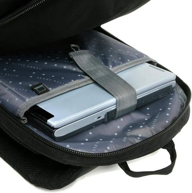 Alt view image 2 of 6 - Perry Ellis Men's M150 Business Laptop Backpack, Black, One Size