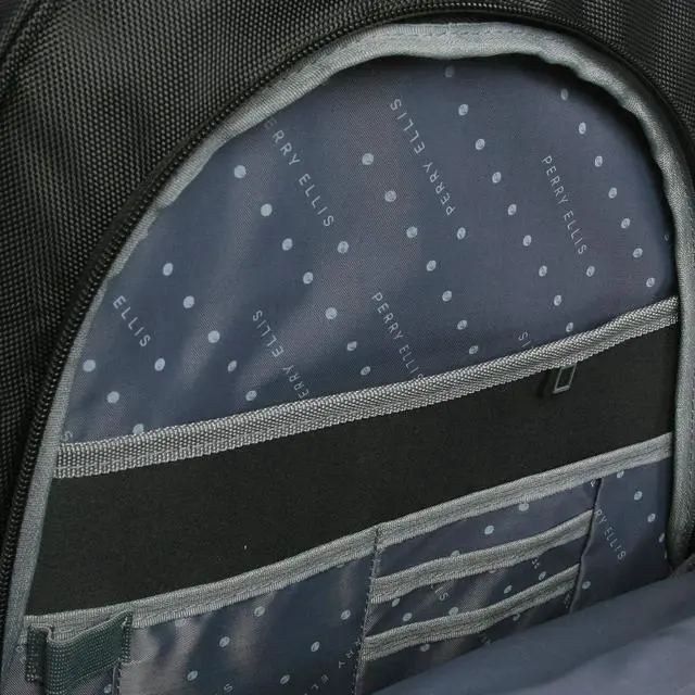 Alt view image 3 of 6 - Perry Ellis Men's M150 Business Laptop Backpack, Black, One Size