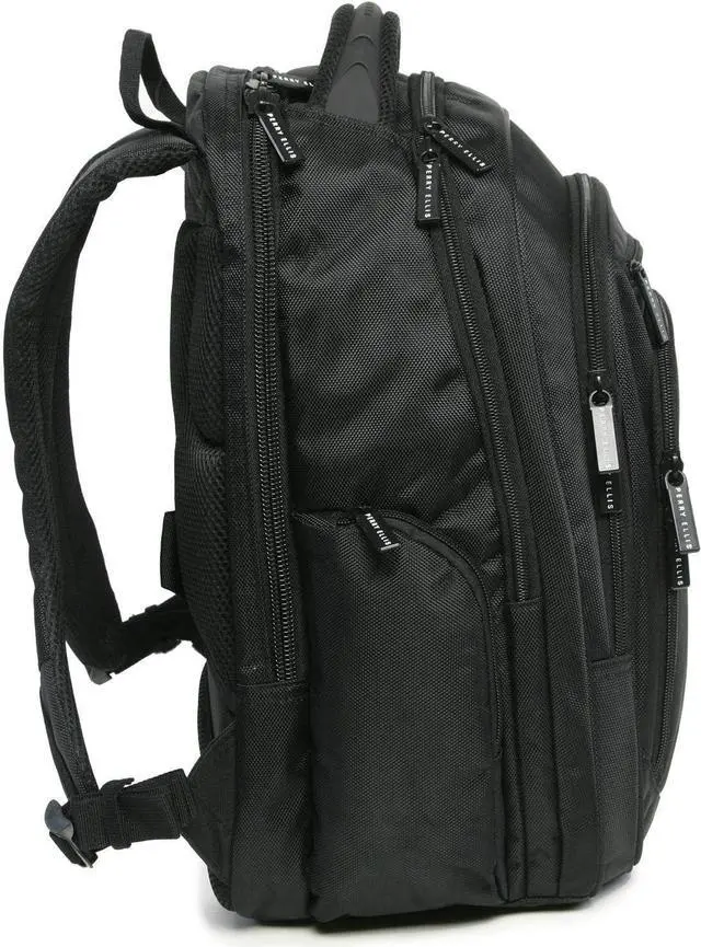 Alt view image 6 of 6 - Perry Ellis Men's M150 Business Laptop Backpack, Black, One Size