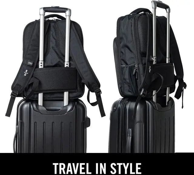 Alt view image 5 of 7 - Kenneth Cole Reaction Brooklyn Commuter 16", Black Polyester, Polyester Backpack