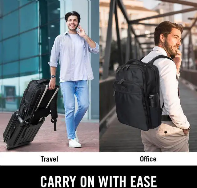 Alt view image 6 of 7 - Kenneth Cole Reaction Brooklyn Commuter 16", Black Polyester, Polyester Backpack