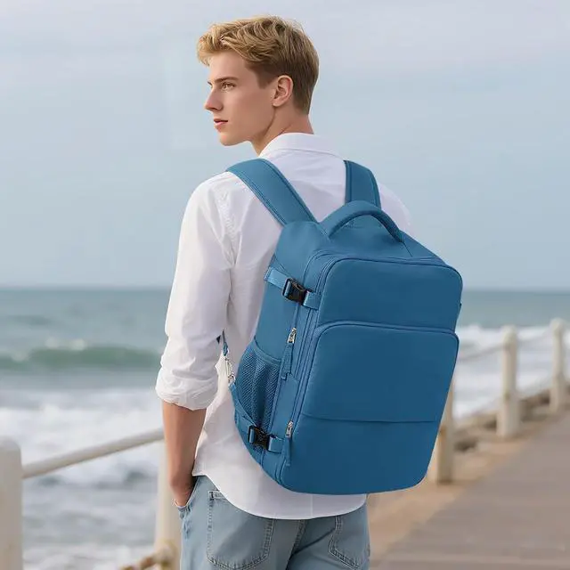 Alt view image 2 of 7 - Travel Backpack, Flight Approved Backpack, College Backpack Bag, Casual Daypack, Hiking Backpack, Waterproof Carry On Business Backpack, Fit 16 Inch Laptop