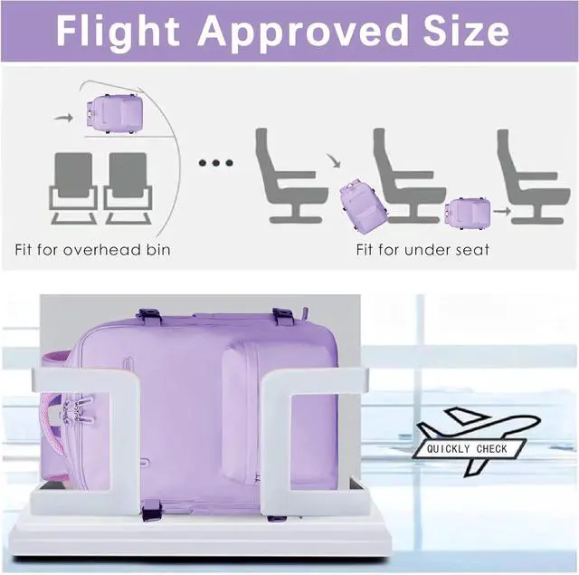 Alt view image 6 of 7 - SHRRADOO Travel Laptops Backpack for Women Men, Casual Work Bag 17inch High School College Backpack Airline Approved Backpack for Hiking Business (Light Purple)