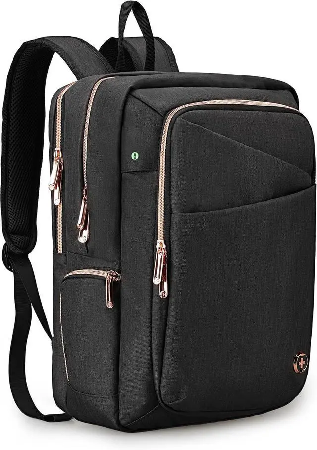 Alt view image 4 of 7 - Swissdigital Design Business Laptop Backpack For Women,With USB Charging Port Computer Work Backpack,Fits 15.6 Inch Laptop Travel Casual Backpack,Black | KATY ROSE