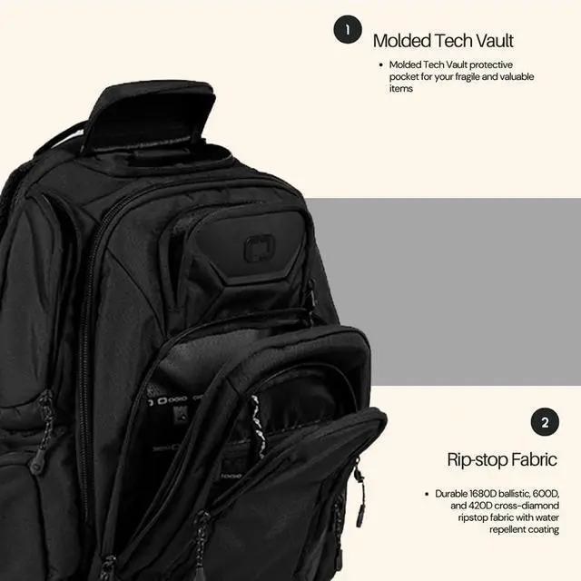 Alt view image 7 of 7 - OGIO Renegade PRO Backpack (Renegade Pro, Black)