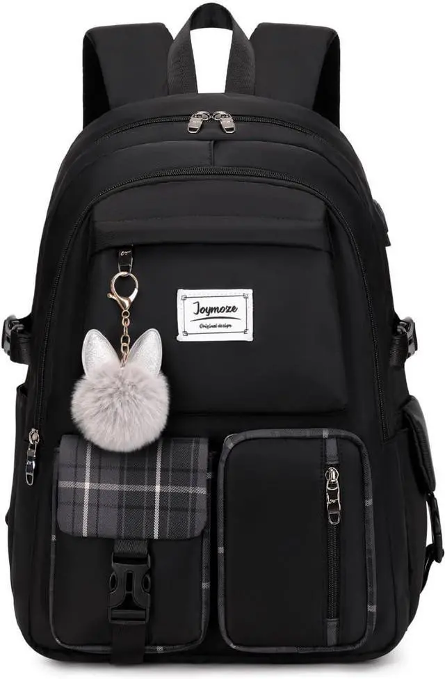 Alt view image 2 of 7 - Women Fashion Travel Backpack Set Roomy Laptop Rucksack Set Casual Daypack for Girl Black