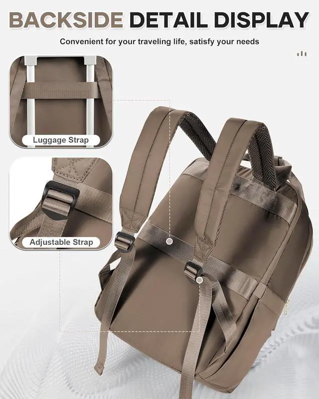 Alt view image 5 of 7 - wepadre Small Travel Backpack Carry on Flight Approved Personal Item Travel Bag Carry on Backpack for Women Work Laptop Backpack for Traveling Personal Bags for Airplanes Mochila De Viaje