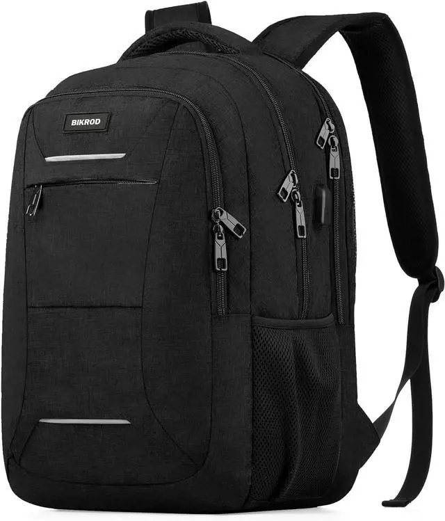 Main image of Travel Laptop Backpack for Men and Women, 17 Inch Large School Backpacks for Teens, Business Anti Theft Durable Back Pack, Water Resistant Computer Bag with USB Charging Port, Black